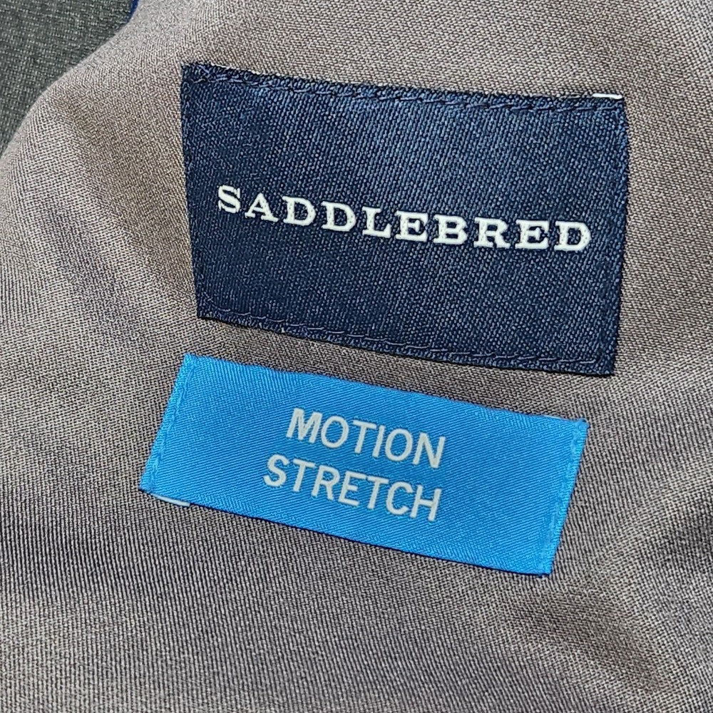 SADDLEBRED Motion Stretch Sport Coat Mens 42R Gray Blazer Jacket Classic‎ - Picture 4 of 8
